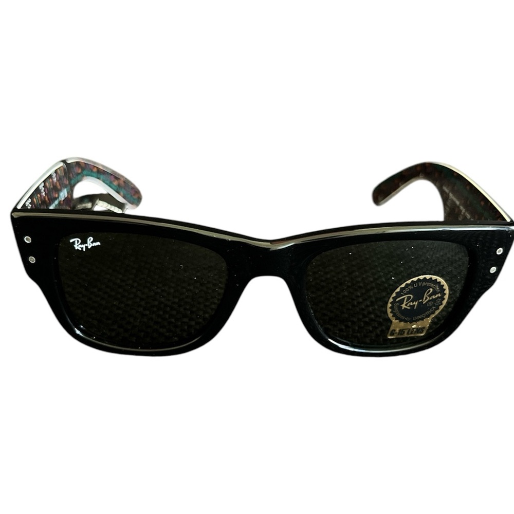 Ray-Ban Sunglasses RB 840 S 140031 Mega Wayfarer Black Green NWT - Picture 3 of 7